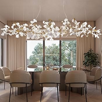 GREMLBUK L98 Long Branch Chandelier Ginkgo Leaf Chandeliers Large